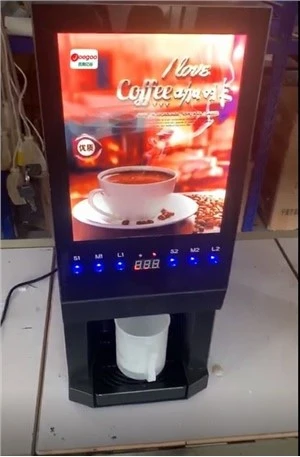 Hálfur bolli kaffi te sjálfsali